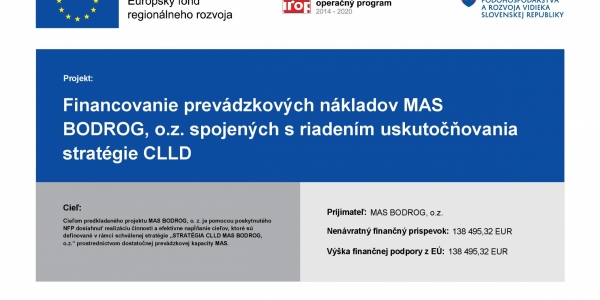 Finanancovanie prevádzkových nakladov MAS